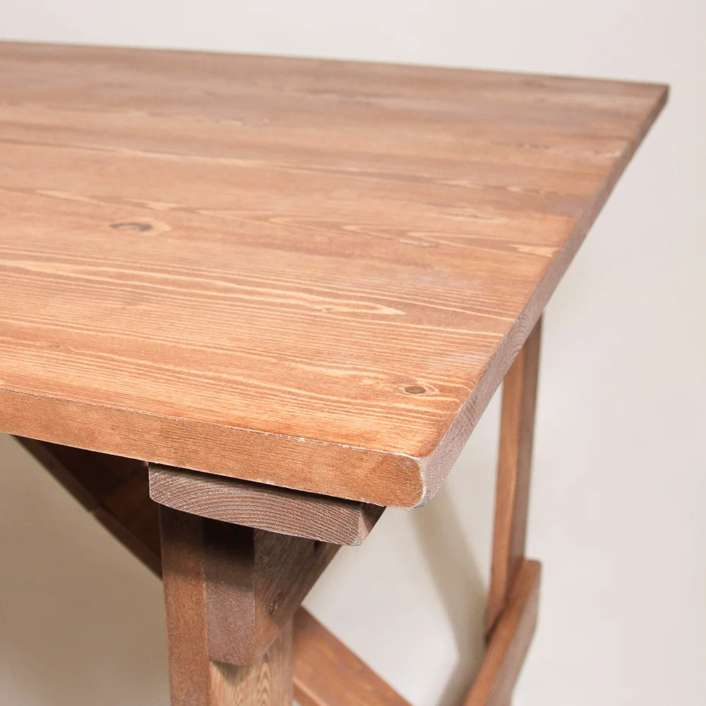 Rustic 6 x 3 Outdoor Folding Table - Tipi Brown