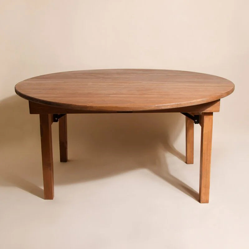 Rustic Round Folding Table 5ft6