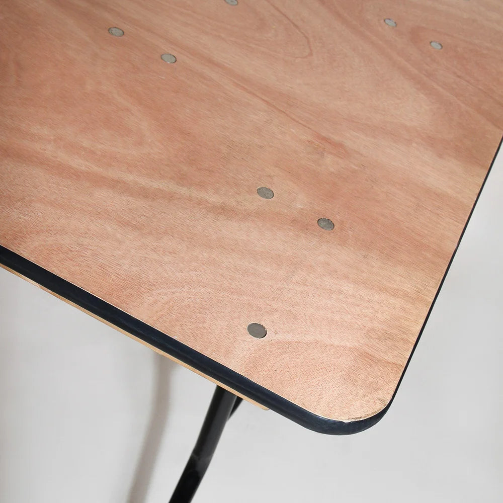4ft x 2ft 6in Rectangular Wooden Trestle Table For Sale
