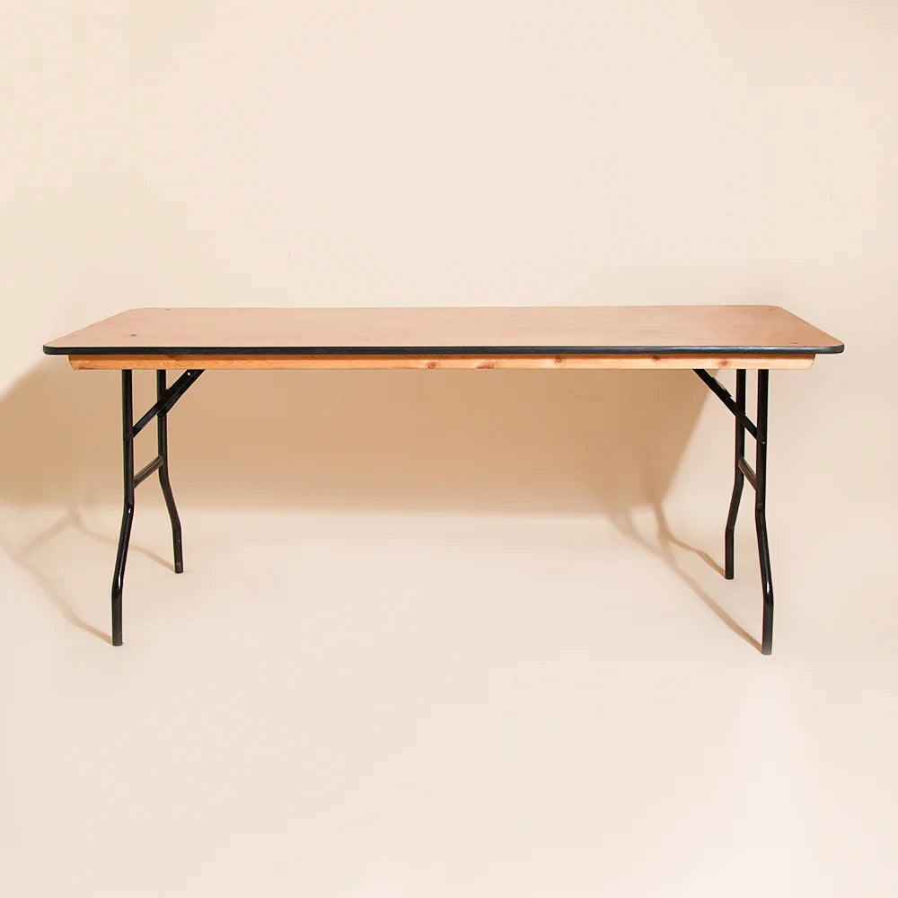 4ft x 2ft 6in Rectangular Wooden Trestle Table For Sale