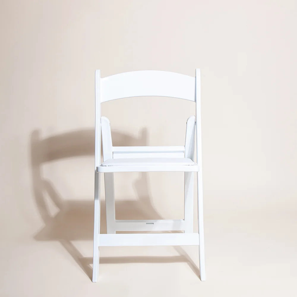 White Resin Folding Chair