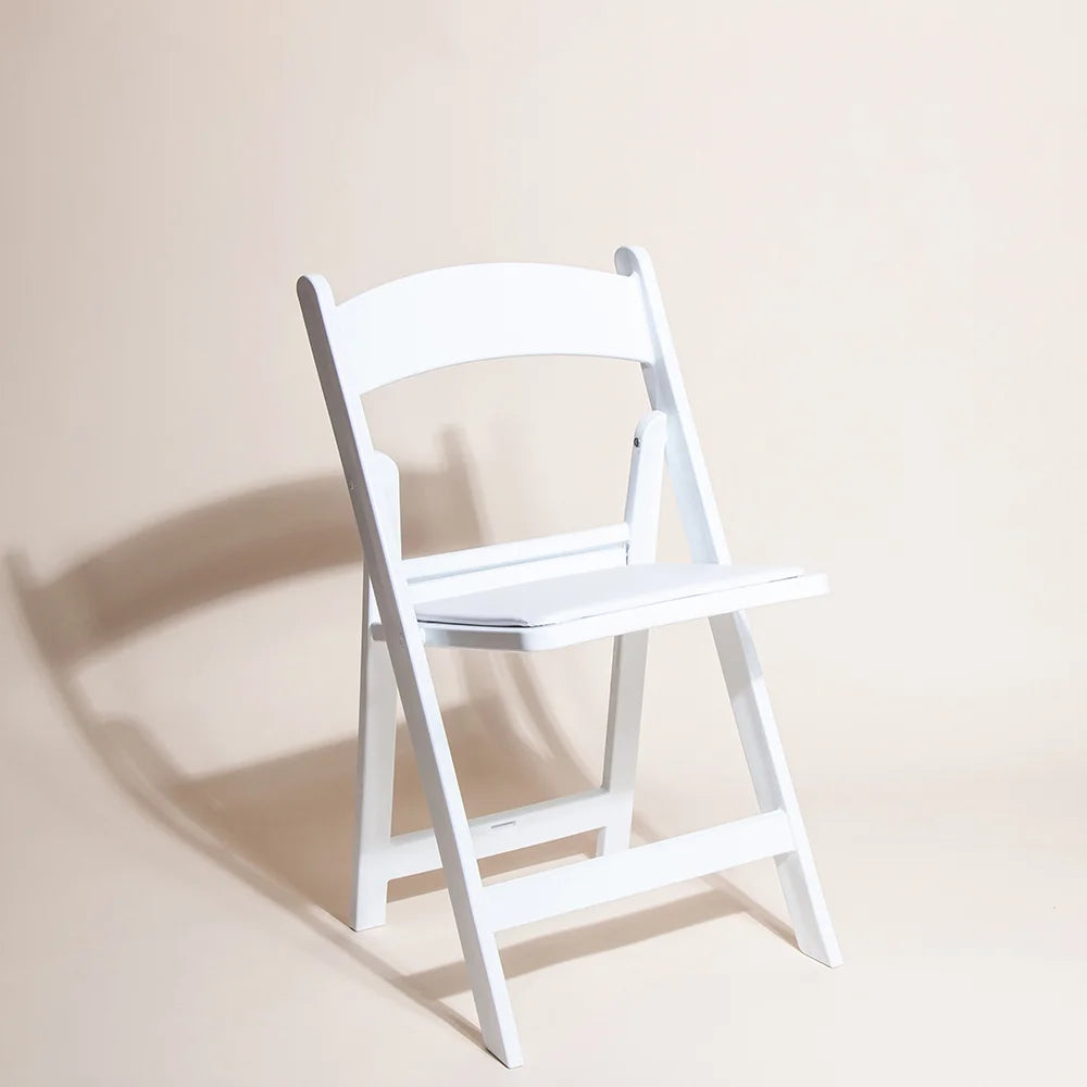 White Resin Folding Chair