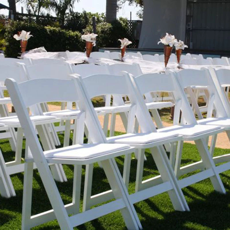 White Resin Folding Chair