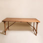 Rustic 6 x 3 Outdoor Folding Table - Tipi Brown