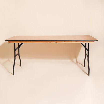 4ft x 2ft 6in Rectangular Wooden Trestle Table For Sale