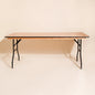 6ft x 2ft 6in Rectangular Wooden Trestle Table